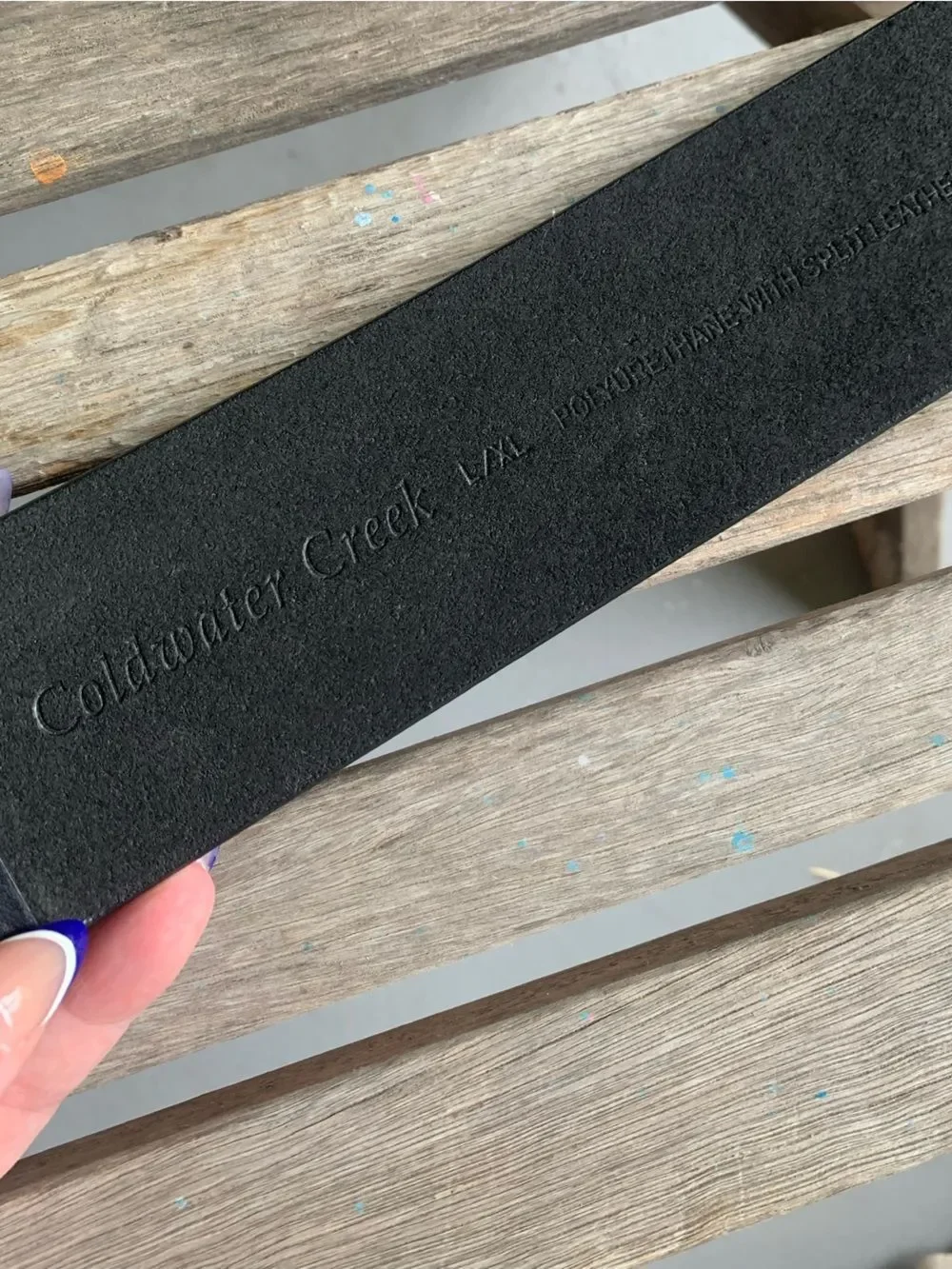 Vintage Coldwater Creek Adjustable Black Belt L-XL